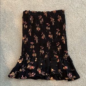 Blue life black ruffled skirt